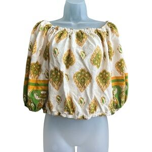 Haute Hippie Boho Off The Shoulder Blouse Size Large